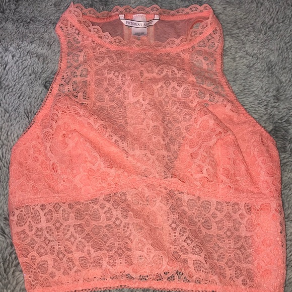 NWOT Victoria’s Secret Lace Cropped Tank Top - Picture 1 of 5